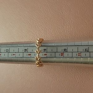 Rose gold colored leaf ring